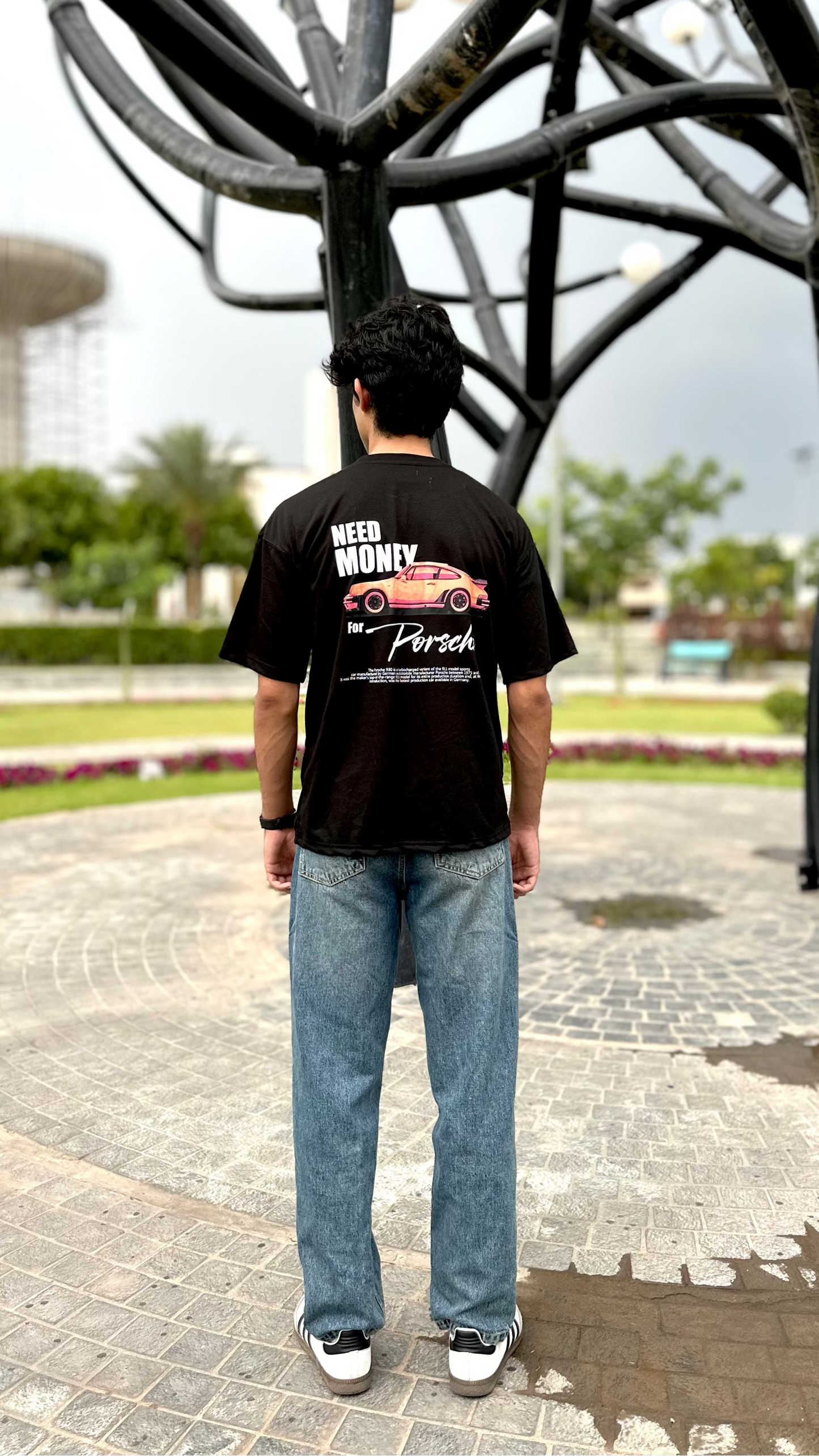NEED MONEY FOR PORSCHE (BLACK) - OVERSIZED